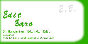 edit baro business card